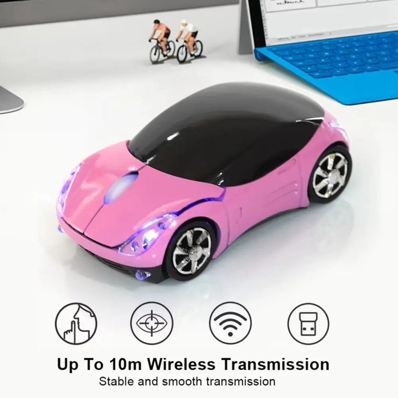 Car Wireless Mouse Optical Mouse 1600DPI for Mac/ME/Windows PC/Tablet Gaming