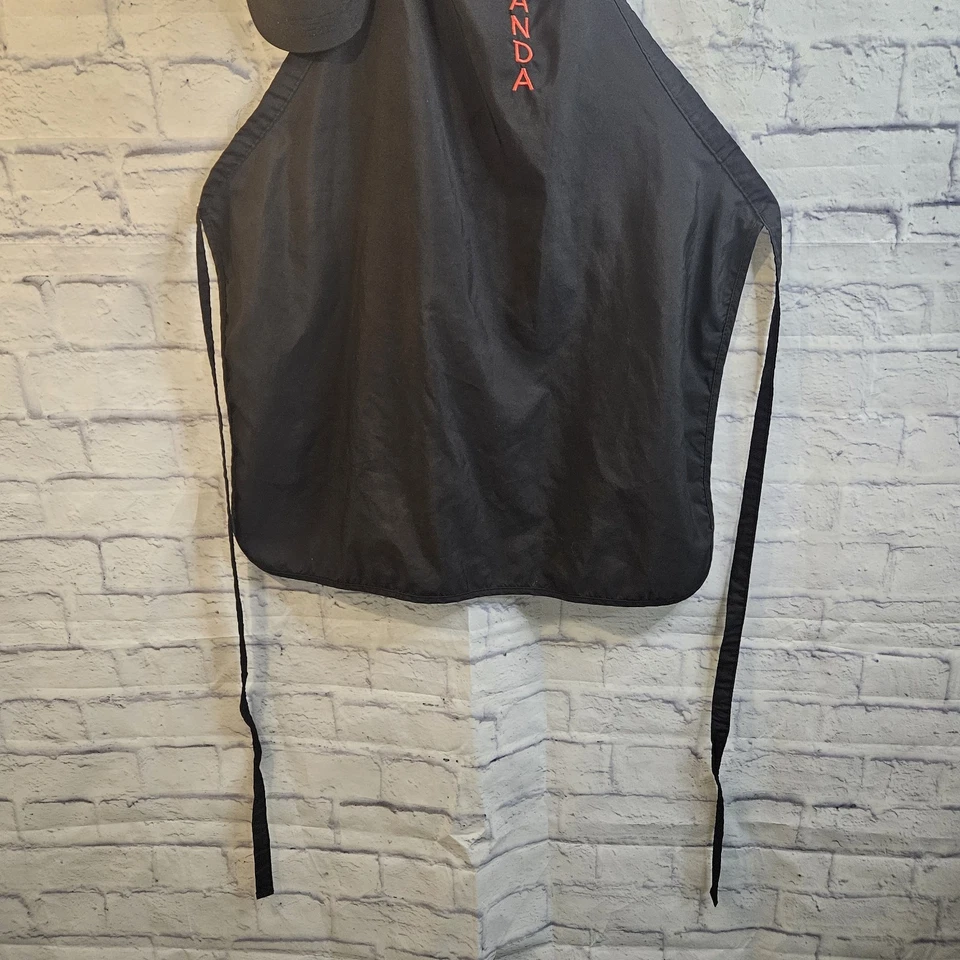 Panda Express Employee Uniform 3 Piece Apron Hat Nametag  - Image 2 of 4