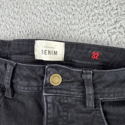 Sezane Denim The Brut Sexy Jeans Women 32 US 2 Slim Straight Organic Cotton