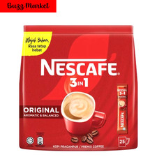 Nescafe 3 in 1 Original Instant Coffee 25 Sticks Aromatic  Balanced Rich Creamy