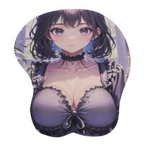 Anime 3D Wrist Rest Mouse Pad ,Made of Natural Silicone, Beauty Character Theme