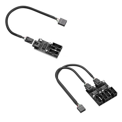 USB 2.0 Splitter Cable Connectors Adapter Port Multipliers for CPU Fan, RGBs