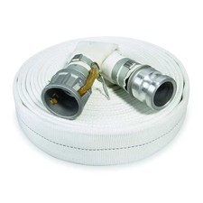 4" Id X 50 Ft Rubber Water Discharge Hose 125 Psi Wt, 1Zmu2