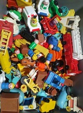 Huge Vintage Fisher Price Little People Figure Furniture Animal Vehicle Part Lot