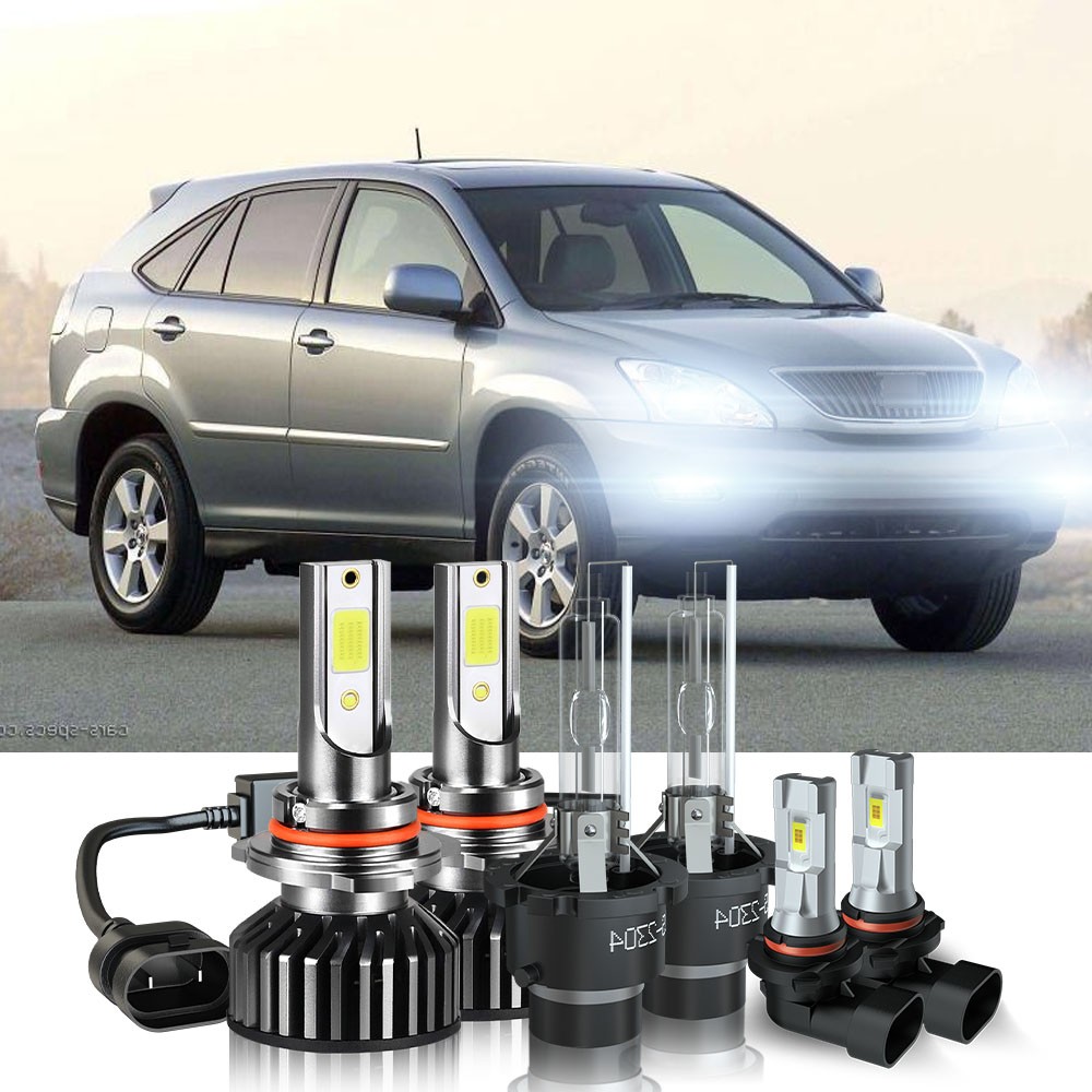For Lexus RX330 2004-2006 6X LED Headlight High&Low Beam + Fog Light Bulbs Ki