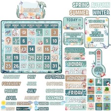 85 Pcs Calendar Bulletin Board Set Classroom Calendar Bulletin Board with Num...
