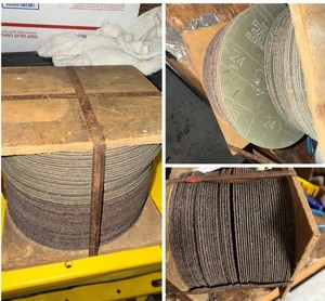 48 -3M Heavy Duty  Aluminum Oxide Grinding Discs 24 Grit  7"x 7/8" New Old Stock