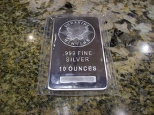 10 TROY OZ .999 FINE SILVER BAR SUNSINE MINTING / FACTORY SEALED / MINTMARK SI
