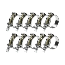 10Pack T Bolt Hose Clamp 46-52mm for 1.5" Hose ID, Stainless Steel Radiator H...