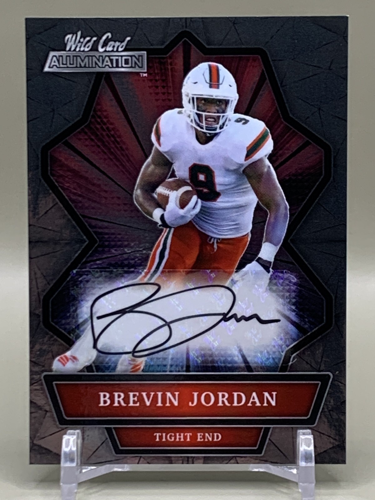 2021 Wild Card Alumination #ABC-A Brevin Jordan Rookie Auto - Miami Hurricanes