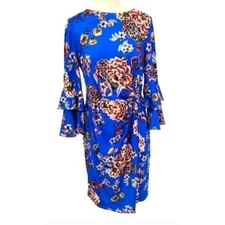 Shelby & Palmer Dress Size 12 Blue Floral Dress NEW NWT