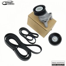 4Pcs Serpentine Belt Tensioner Pulley Kit Fit Chevrolet Silverado GMC Hummer V8