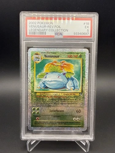 Pokemon TCG 2002 Legendary Collection - Venusaur 18/110 Reverse Holo PSA 5 EX