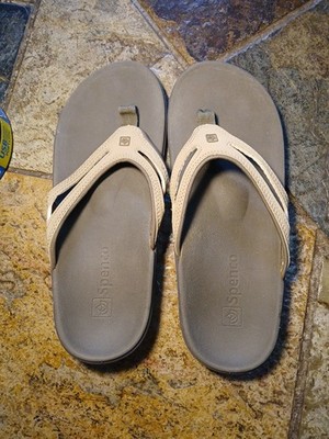 Spenco Yumi Women's Flip Flop Sandals Size 8 W Beige Shoes