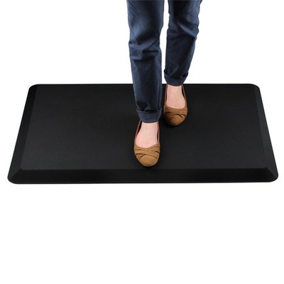 Anti-Ermüdungsmatte schwarz 50x80cm PU-Schaum mit weichem Polyesterbezug, rutschfest tief