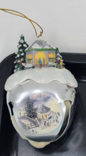 Thomas Kinkaid Christmas Bell Ornaments Set Three Painting Replicas Artist House - Picture 2 of 6