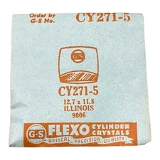 Germanow-Simon Mach (GS) CY271-5 Watch Crystal 12.7x11.8 NOS Part Flexo Illinois