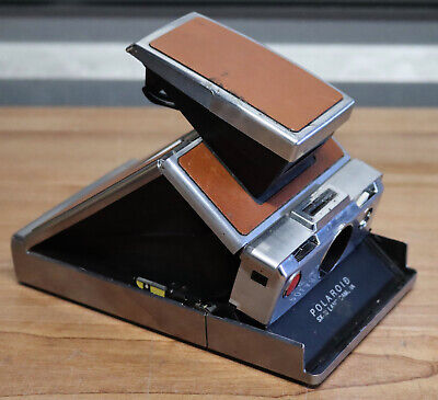 Vintage Polaroid SX-70 Land Camera Brown Leather Folding Vintage Polaroid SX-70 Land Camera Brown Leather Folding