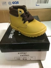 NIB WORK BOOTS Hi Tops Boys Shoes Camel with Brown Laces Baby/Toddler Size 1-10