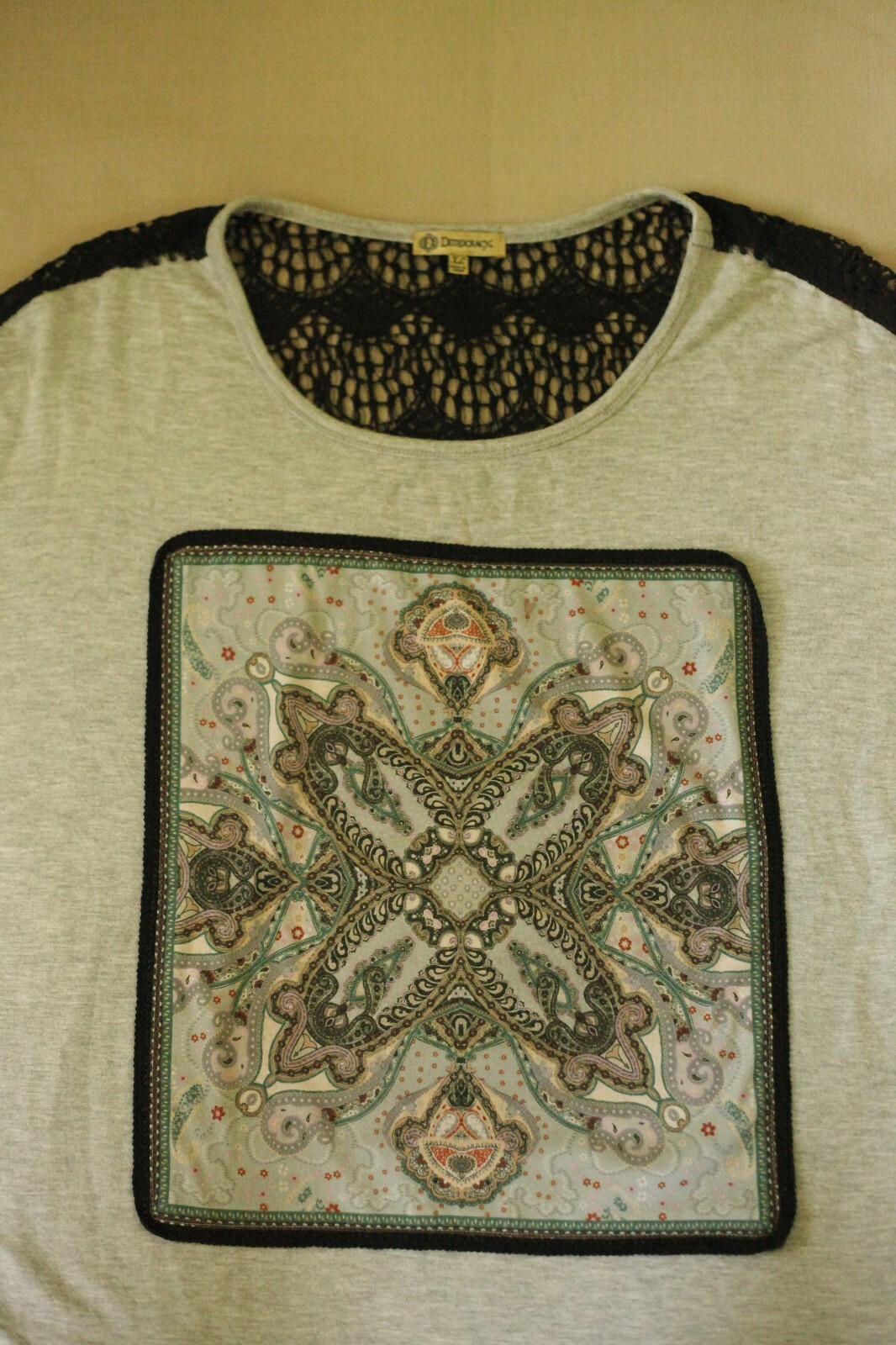 Democracy Tunic Top Patchwork Lace Back Boho Shir… - image 6