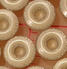 15 Fine 1/2" Italian Shank Buttons Cream Colored W Shimmer and Moonstone Effect