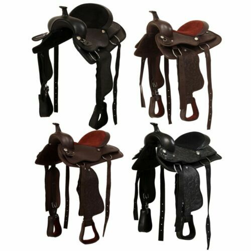Selle Mixte Cuir Noir - Taille 16.5 Pouces - Selle De Spectacle