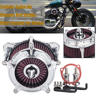 CNC Billet Aluminum Air Cleaner Intake Filter Kit For Harley Road King, Street Glide, Dyna