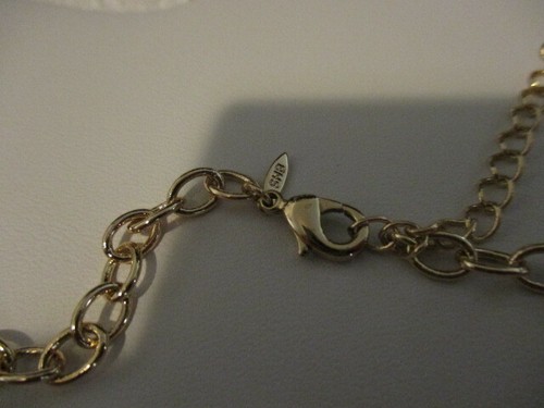 AVON Modern Romance Long Pendant Necklace Goldtone w/Faux Mauve Stone 33 1/2" L - Picture 7 of 12