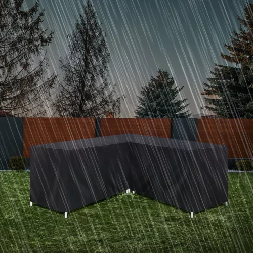 Waterproof L Shaped Garden Furniture-Cover Heavy Duty Rattan-Corner Outdoor Sofa - Picture 8 of 11