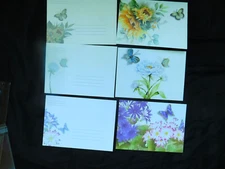 Lot of 3 Beautiful Floral Blank Note Cards with Matching Envelops D125