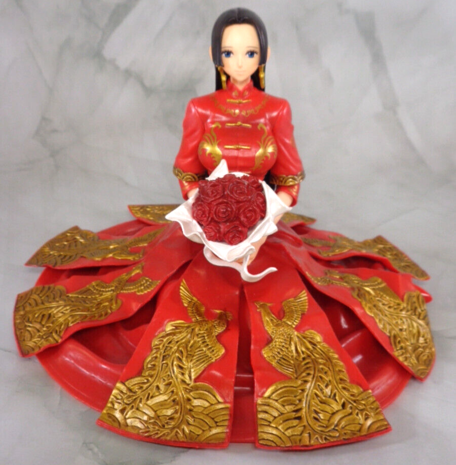 boa hancock red dress One Piece Boa Hancock Empress Red Cheongsam Cosplay Performance Costume  Outfit