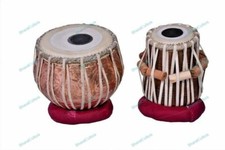 Copper Tabla Set Flower Carving Best Wood Dayan Musical Instrument with Case