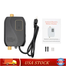 Electric Water Heater Small Instant Hot Water Heater Under Sink Plug in Tankless