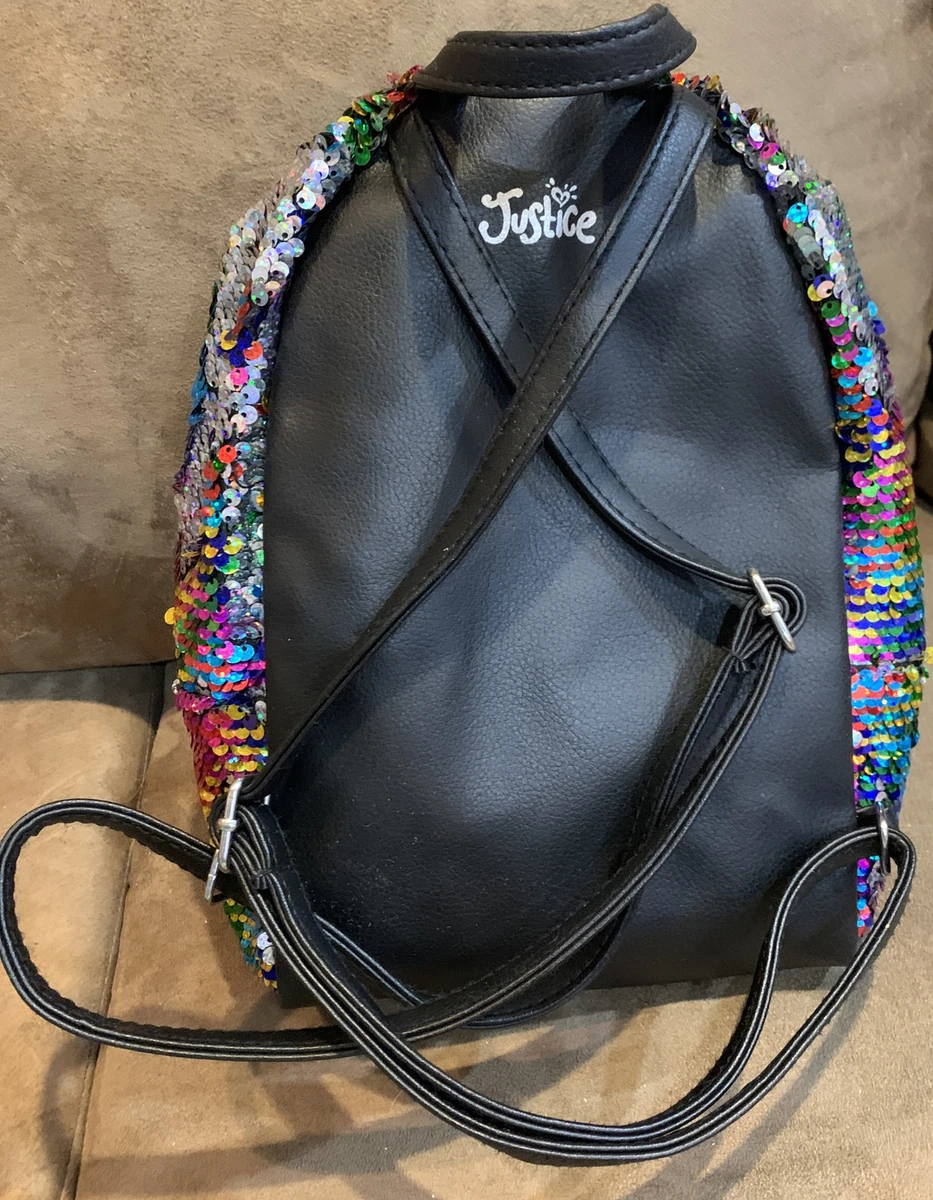 Justice flip shop sequin backpack
