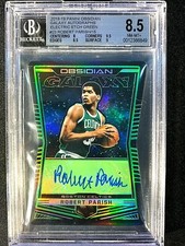 2019 OBSIDIAN GALAXY AUTO ROBERT PARISH SP /15 GREEN ELECTRIC ETCH BGS 8.5 G1709
