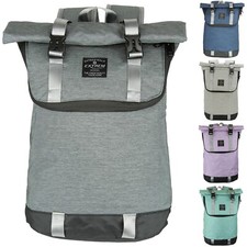 BAG STREETGroßer Damen Roll-Top-Rucksack Daypack mit Tablet-Fach gepolstert 18 L