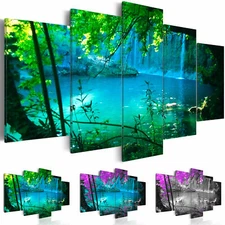 WATERFALL LANDSCAPE NATURE Canvas Wall Art Image Photo Print c-A-0002-b-n
