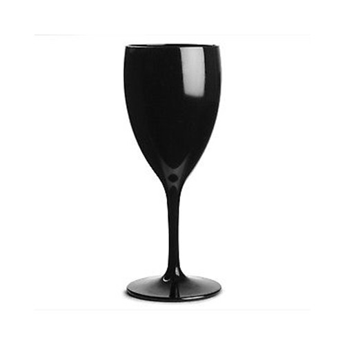 Polycarbonate Wine Glasses Black 12oz / 340ml x24| Virtually Unbreakable Plastic
