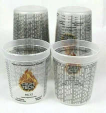 Plastic Paint Mixing Cups 12 QUART Size 32oz Cups 9 mixing ratios High Teck MC32