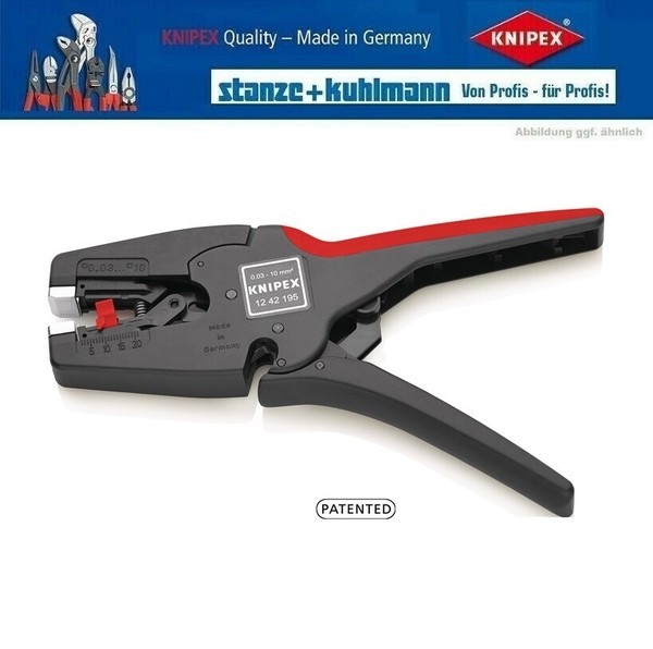 Knipex 1242195 Automatikabisolierzange Multistrip® 10 LäNge 195 Mm 0,03 - 10Mm²-image