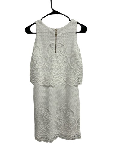 Charter Club Petite White Lace Overlay Sleeveless Dress SZ Petite Small - Picture 2 of 8