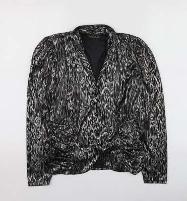Ma-Sai Damen schwarz Polyestermischung Blazer Größe 10