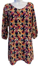 Vtg De Elle Dress Womens sz M half sleeve 100% poly Made In USA