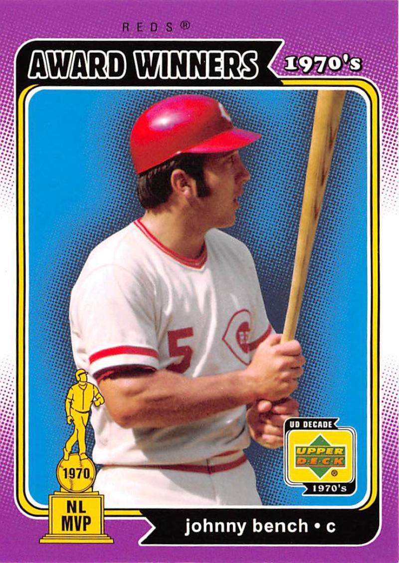 2001 Upper Deck Decade 1970's #141 Johnny Bench Reds AW 