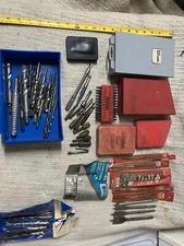 Large Lot 125 + of Drill Bits Various brands Various Sizes With Assorted Cases