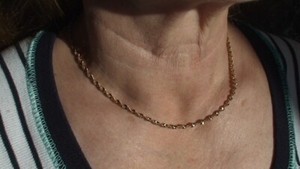 Authentic 925 Sterling Silver Gold-Plated Twisted Necklace - 17 1/2" - App. 7 .1 grams