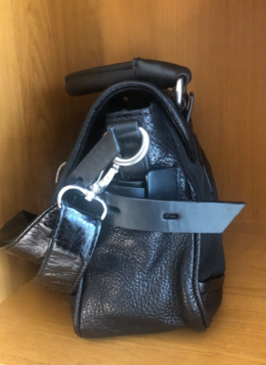 Vtg. Joy Gryson Black Leather Nylon Bag | eBay