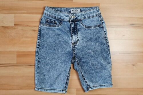 NEW LOOK Ladies Size 8 Blue Acid Wash Denim Skinny Shorts H4 - Picture 1 of 5