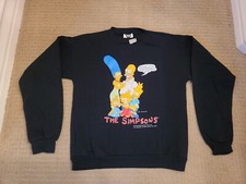 Youth Vintage 1990 The Simpsons Sweatshirt Size 14 16 Black 90s USA Made SSI