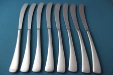 8 Dinner Knives Solid Studio William LARCH SATIN Stainless Vietnam 9 1/2"